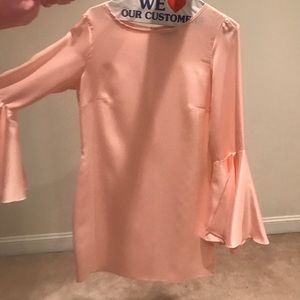 Pink dress with bell sleeves
